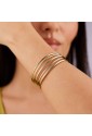 Bracciale Rigido Brosway Aura Multifilo Acciaio Dorato BAU15A