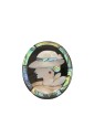Spilla Lavorazione A Intarsio Madreperla Volto Donna Misura 4X5 cm Fantasia Monile UCKGSFM