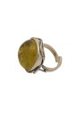 Anello Regolabile Ambra Verde Argento Fantasia Monile GO8M7FM