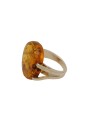 Anello Regolabile Ambra Gialla Argento Fantasia Monile PW2ZJFM