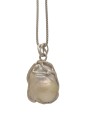 Collana Girocollo Ciondolo Charm Perla Di Fiume Freshwater Argento Fantasia Monile BRN89FM