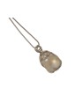 Collana Girocollo Ciondolo Charm Perla Di Fiume Freshwater Argento Fantasia Monile BRN89FM