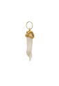 Ciondolo Corno Corallo Rosa Montatura Argento Dorato Fantasia Monile YVN1UFM