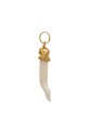 Ciondolo Corno Corallo Rosa Montatura Argento Dorato Fantasia Monile SM3O9FM
