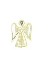 Angelo Metallo Dorato Tridimensionale Decorazione Natalizia Altezza 8 cm Hervit 28183