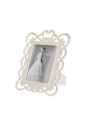 Cornice Portafoto Cuore Porcellana Bianca Dimensione Esterna 25X31 Regalo Matrimonio Hervit 28352