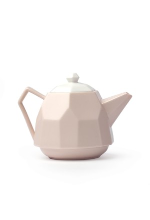 Teiera Porcellana Colorata Rosa Coperchio Bianco Dimensione 19x14cm Hervit 27510