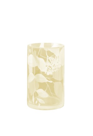 Vaso Vetro Bianco Iridescente Linea Botanic Altezza 20cm Hervit 29125