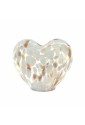 Lampada A Led Forma Cuore Vetro Bianco Oro Misura 15x12cm Hervit 29678