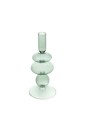 Portacandela Vetro Blow Altezza 21cm Verde Hervit 29022