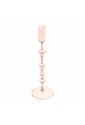 Portacandela Vetro Blow Altezza 29cm Rosa Hervit 29028