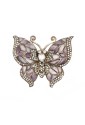 Spilla Farfalla Argento finitura Rodio Smalto Zirconi Misura 6x5 cm Fantasia Monile 793KVFM