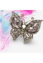 Spilla Farfalla Argento finitura Rodio Smalto Zirconi Misura 6x5 cm Fantasia Monile 793KVFM