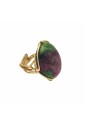 Anello Pietra Naturale Rubizoisite Montaura Argento Gold GICTEFM