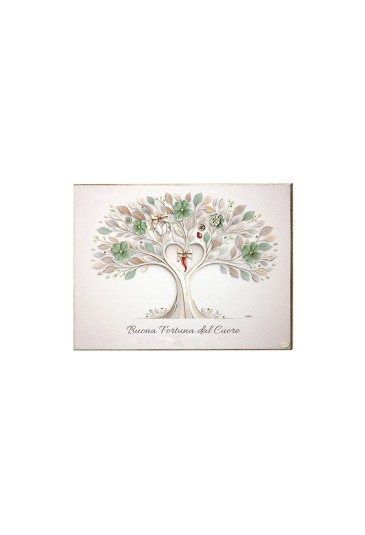 Quadro Buona Fortuna Misura 12x17 Regalo Augurale Regalo Matrimonio Acca QD.543 12x17