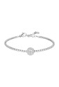 Bracciale Tennis Zirconi White Elemento CentraleBianco Acciaio Anallergico Luca Barra BK2930