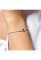 Bracciale Tennis Zirconi White Elemento Centrale Blu Acciaio Anallergico Luca Barra BK2932