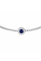 Bracciale Tennis Zirconi White Elemento Centrale Blu Acciaio Anallergico Luca Barra BK2932
