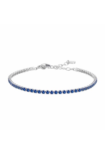 Bracciale Tennis Zirconi Blu Da 2mm Acciaio Anallergico Luca Barra BK2876