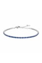 Bracciale Tennis Zirconi Blu Da 2mm Acciaio Anallergico Luca Barra BK2876