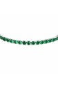 Bracciale Tennis Cristalli Verdi 3 mm Acciaio Anallergico Luca Barra BK2628