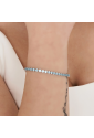 Bracciale Tennis Cristalli Azzurri Da 3mm Acciaio Anallergico Luca Barra BK2271