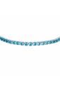 Bracciale Tennis Cristalli Azzurri Da 3mm Acciaio Anallergico Luca Barra BK2271