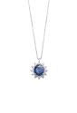 Girocollo Collana Zaffiro Diamanti Naturali Modello Principessa Oro 18kt Mario Porzio MP77-440-ZB