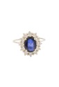 Anello Zaffiro Diamanti Modello Principessa Oro 18kt Mario Porzio MP77-357-ZB