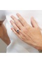 Anello Zaffiro Diamanti Modello Principessa Oro 18kt Mario Porzio MP77-357-ZB