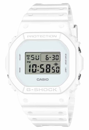Orologio Casio G-Shock Digitale Cronometro Timer Avviso Lampeggiante Colore Bianco DW-5600WW-7ER