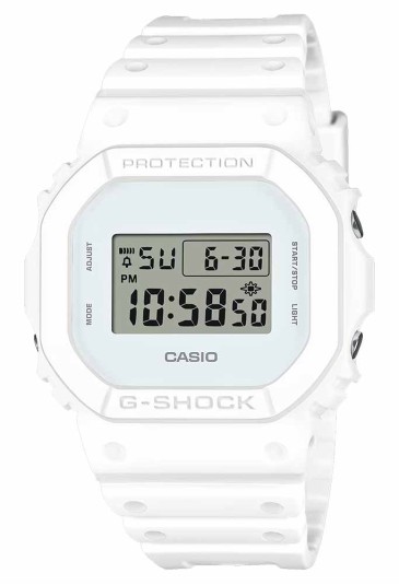 Orologio Casio G-Shock Digitale Cronometro Timer Conto Alla Rovescia Colore Bianco DW-5600WW-7ER