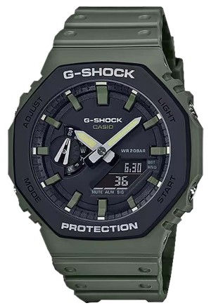 Orologio Casio G-Shock Digitale Cronometro Timer Conto Alla Rovescia Colore Verde GA-2110SU-3AER