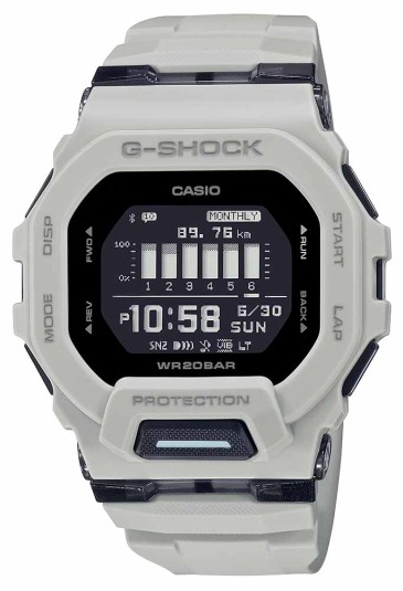 Orologio Casio G-Shock Digitale Connessione Smartphone Cronometro Timer Conto Alla Rovescia Colore Grigio GBD-200UU-9ER