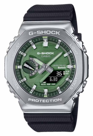 Orologio Casio G-Shock AnaDigi Connessione Smartphone Ricarica Solare Cronometro Colore Verde GBM-2100A-1A3ER