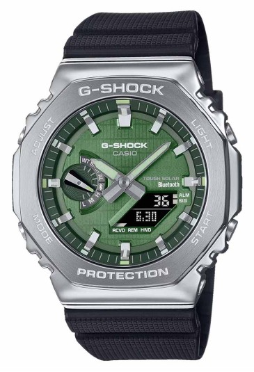 Orologio Casio G-Shock AnaDigi Connessione Smartphone Ricarica Solare Cronometro Colore Verde GBM-2100A-1A3ER