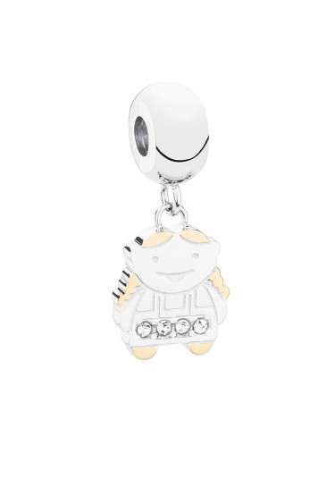 Charm Brosway Tres Jolie Tata Acciaio IP Gold Cristalli BTJM141