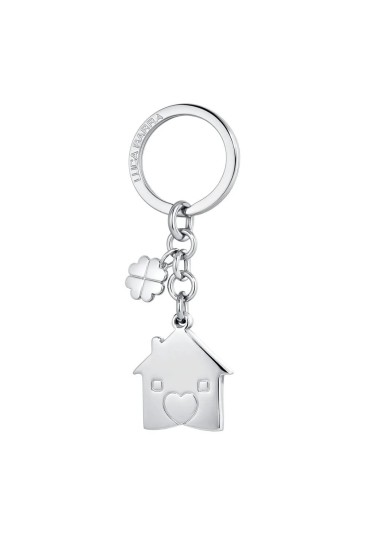 Portachiavi Casetta Charm Quadrifoglio Acciaio Luca Barra PK321