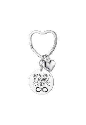 Portachiavi Luca Barra Acciaio Una Sorella E' Un'Amica Per Sempre PK287