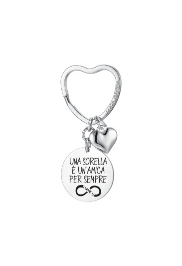 Portachiavi Luca Barra Acciaio Una Sorella E' Un'Amica Per Sempre PK287