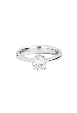 Anello Recarlo Solitario Modello Anniversary Diamante Naturale Oro 18kt Bianco R01SO001/016-14