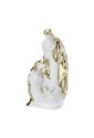 Presepe Sacra Famiglia Gres Bianco Oro Altezza 26cm Hervit 29067