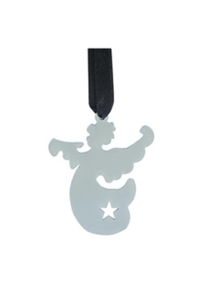 Angelo Con Tromba Metallo Decorazione Natalizia Albero Di Natale Altezza 5cm Hervit 20792