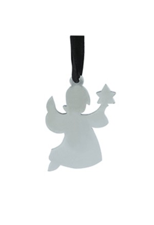 Angelo Con Stella Metallo Decorazione Natalizia Albero Di Natale Altezza 5cm Hervit 20791