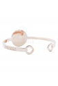 Bracciale Donna Rigido Schiava Iniziale White Lettera L Dvccio 7899