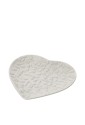 Piatto Cuore Porcellana Bianca Collezione Romance Misura 16cm Hervit 28867