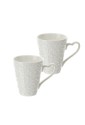 Set Due Mug Porcellana Bianca Collezione Romance Altezza 11cm Hervit 28871