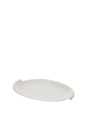 Piatto Ovale Porcellana Bianca Misura 25x15cm Hervit 30479