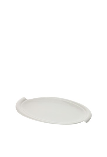 Piatto Ovale Porcellana Bianca Misura 25x15cm Hervit 30479