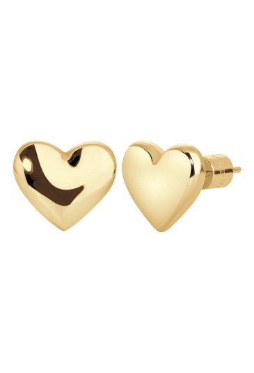 Mono Orecchino Cuore Acciaio Anallergico Ip Gold Luca Barra OK1693